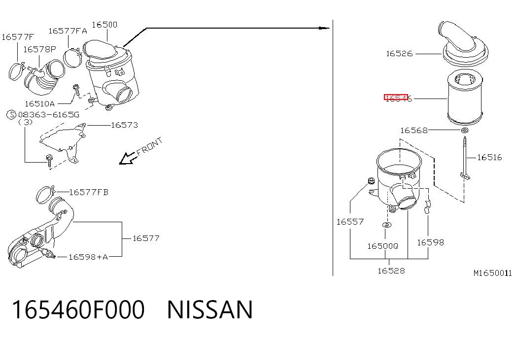 165460F000 Nissan/Infiniti