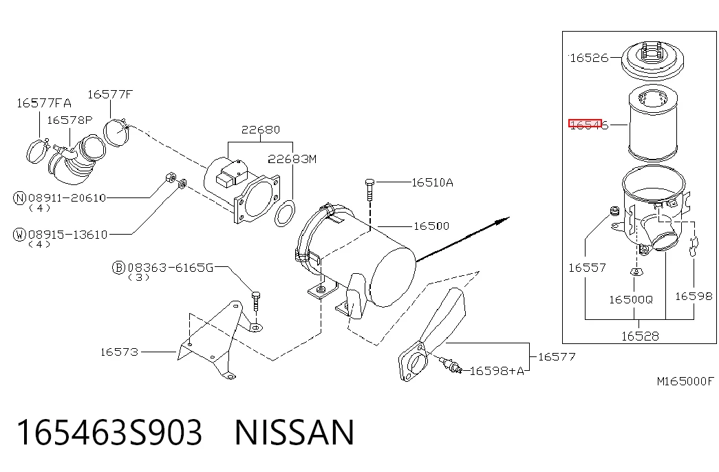  Повітряний фільтр Nissan Terrano 2