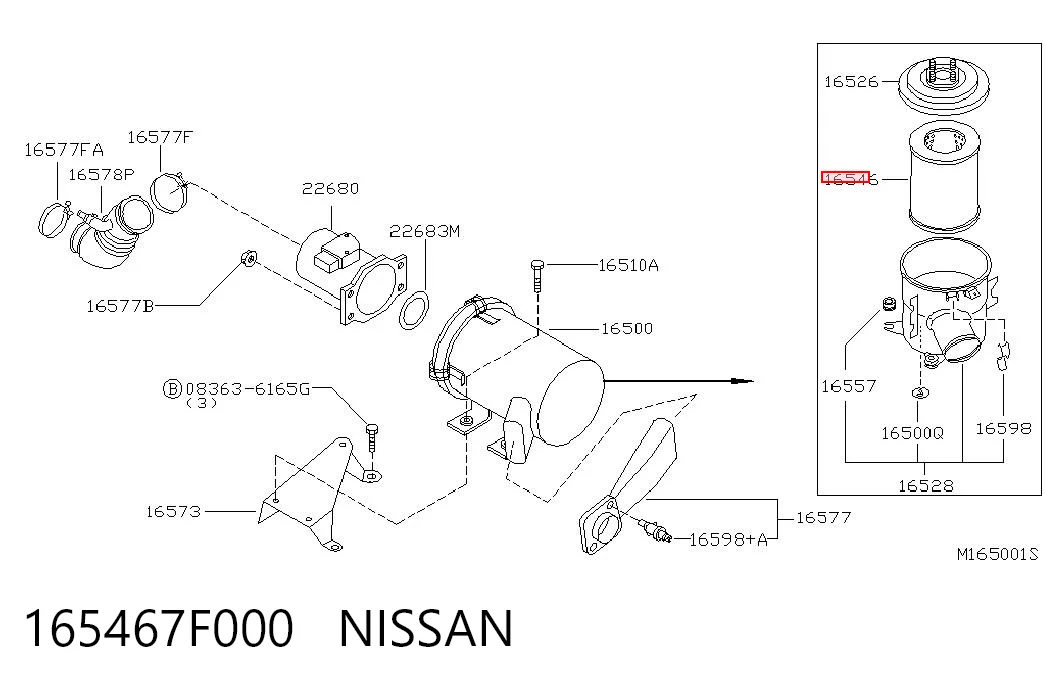 Фільтр повітряний Nissan Terrano II