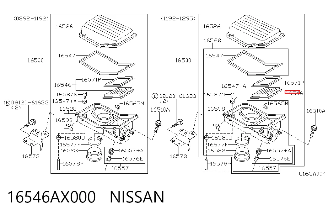 16546AX000 Nissan/Infiniti