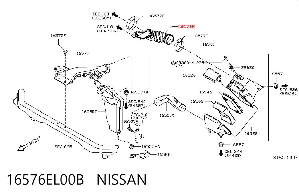 16576EL00B Nissan/Infiniti 