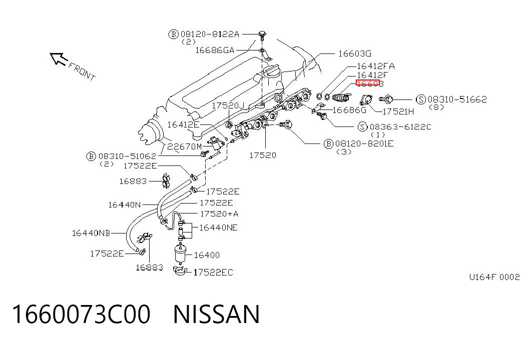 Форсунка вприску палива на Nissan Sunny III N14