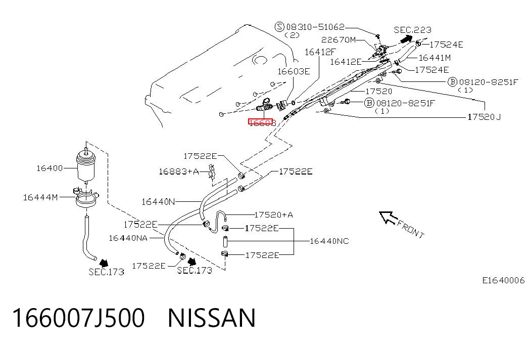 Форсунка вприску палива на Nissan Almera TINO V10