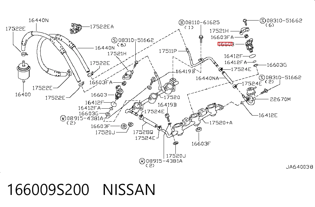 Форсунка паливна Nissan Pathfinder позашляховик (R50) (1995 - 2004) ціна, від 33.05 USD