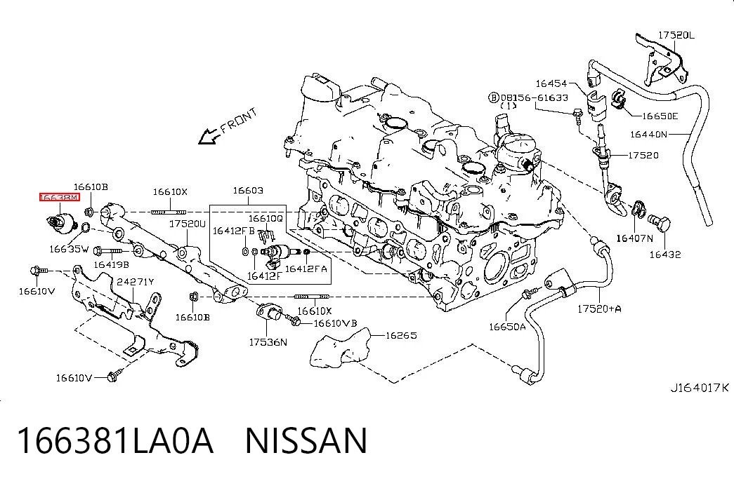 Купити Датчик тиску палива Nissan Qashqai II J11