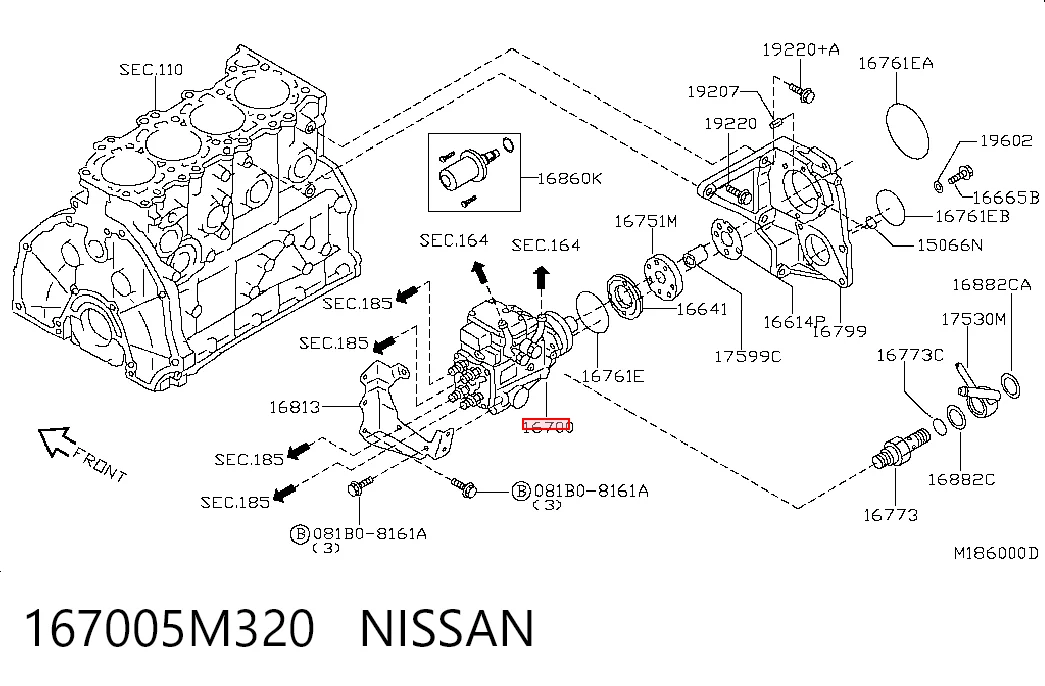 Насос паливний високого тиску (ПНВТ) на Nissan Almera II N16