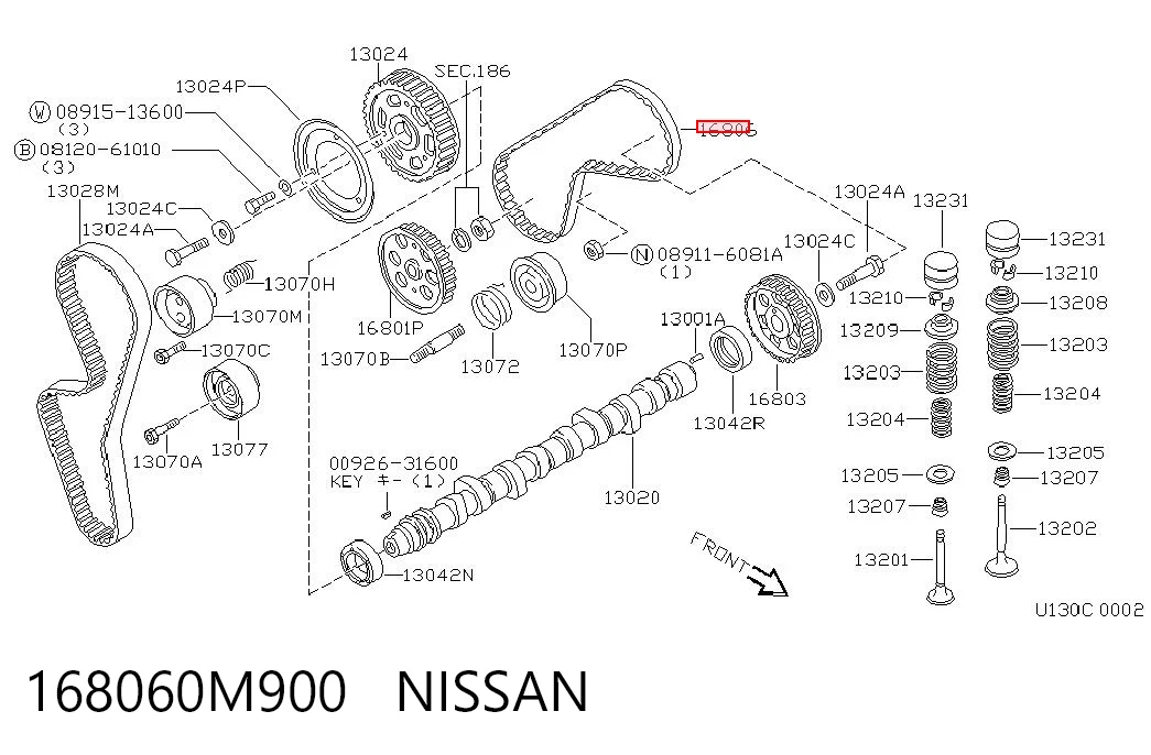Ремінь ТНВД Japan Cars E31019