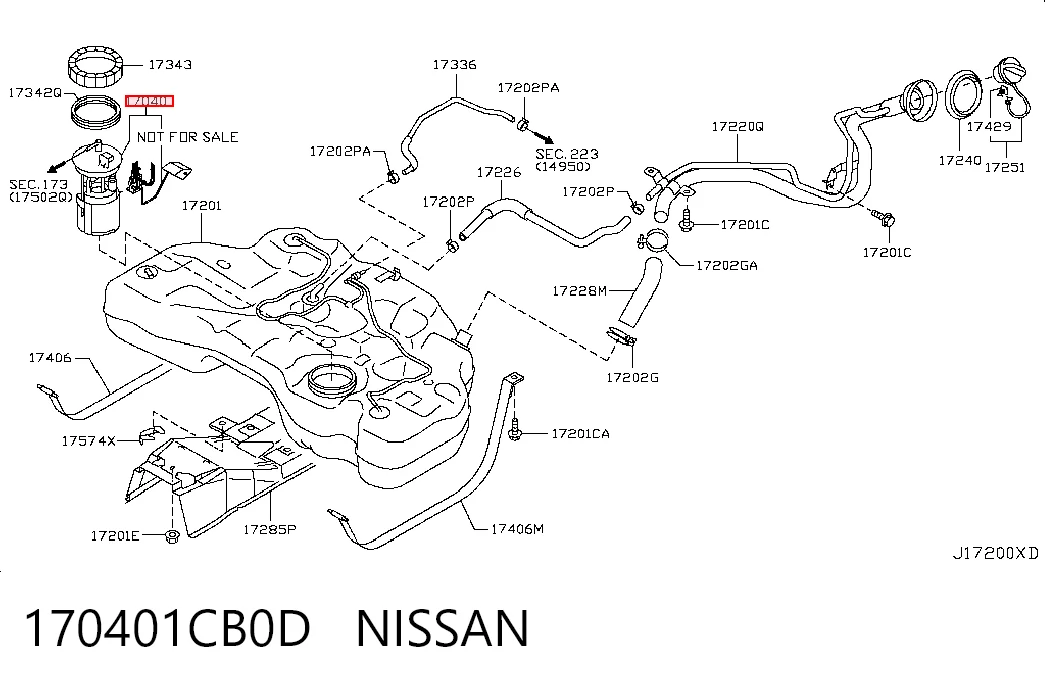 170401CB0D Nissan/Infiniti Електробензонасос