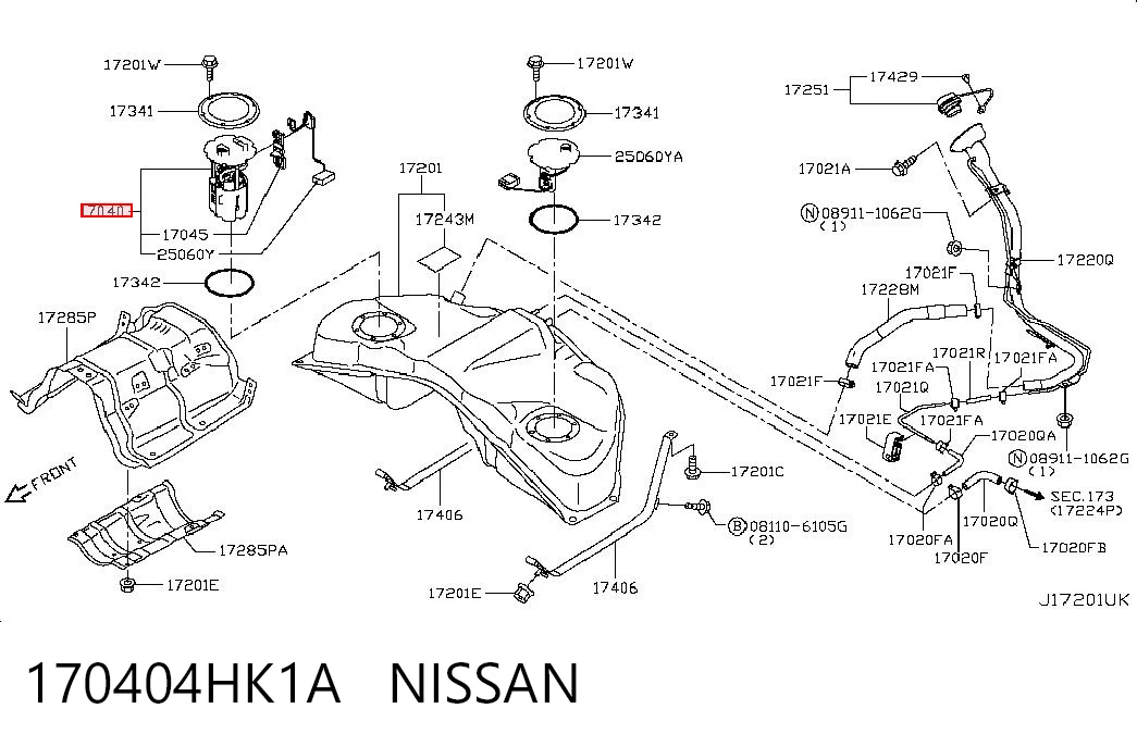 170404HK1A Nissan/Infiniti Електробензонасос