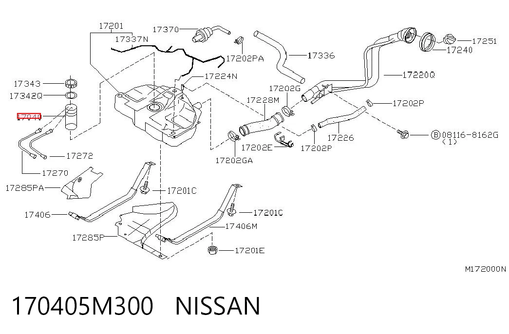 Паливний насос електричний, погружной на Nissan Almera II N16
