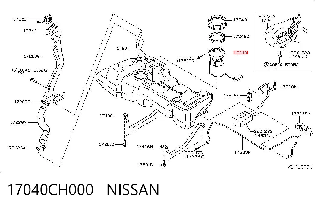 Модуль бензонасоса Nissan Tiida хетчбек (C11X) (2004 - 2014) ціна, від 55.71 USD