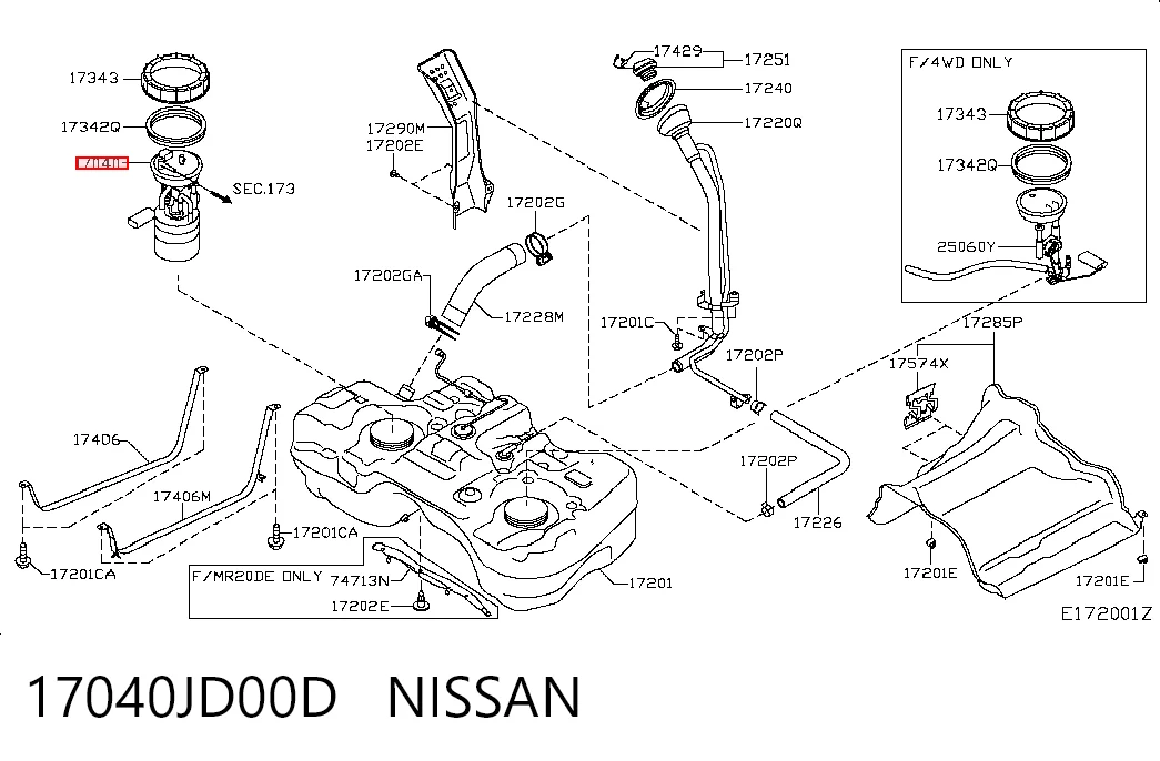 Модуль бензонасоса Nissan Qashqai I позашляховик (J10) (2006 - 2013) ціна, від 142.62 USD