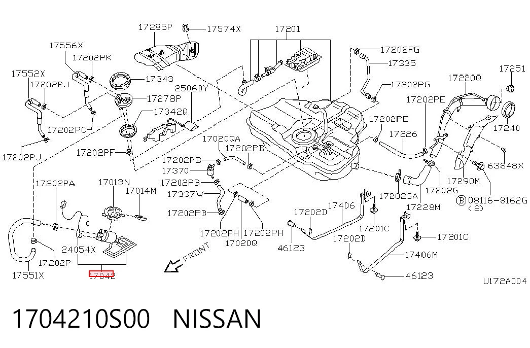 Паливний насос електричний, погружной на Nissan Micra  K11