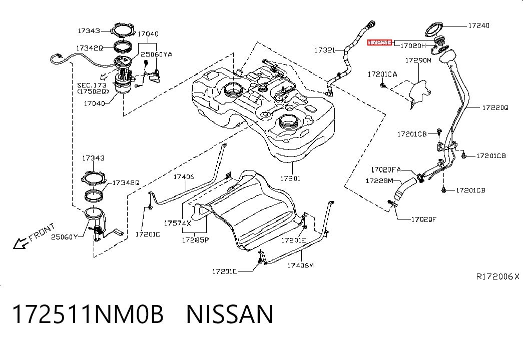Кришка / пробка бензобака на Nissan Rogue  T32U