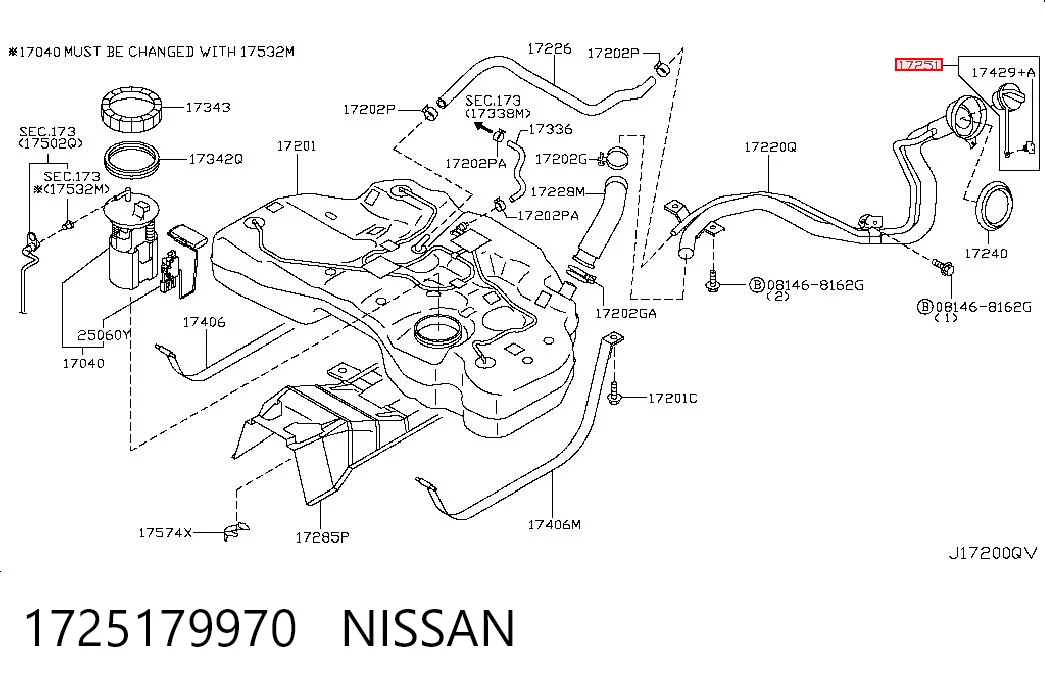 Кришка / пробка бензобака на Nissan Almera II N16
