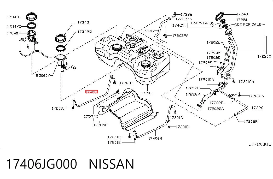 17406JG000 Nissan/Infiniti Кронштейн баку паливного