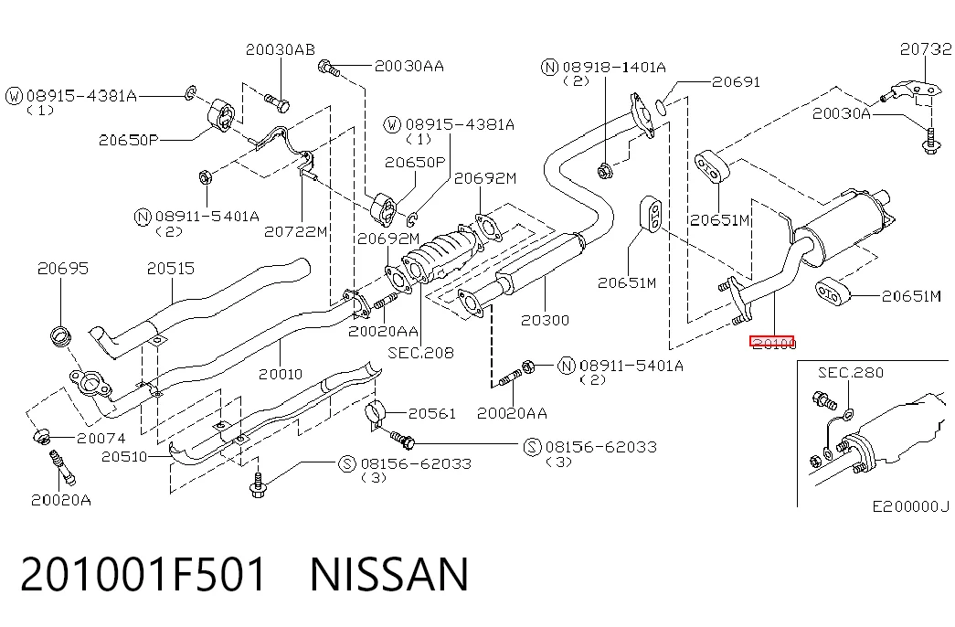 Вихлопна труба Nissan Micra хетчбек (K11) (1992 - 2003) ціна, від 57.00 USD