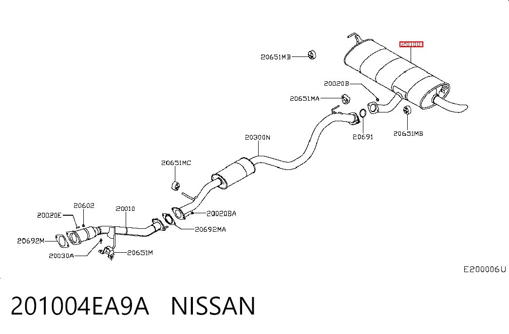 Глушилка задня на Nissan Qashqai II J11