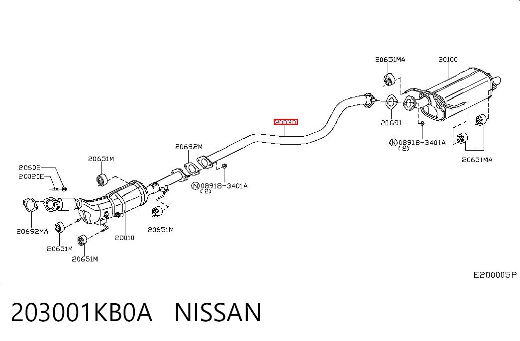 Глушник, центральна частина Bosal BS850123