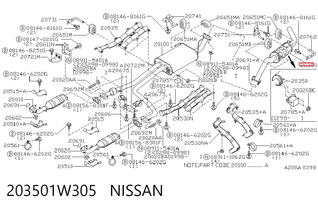 203501W305 Nissan/Infiniti