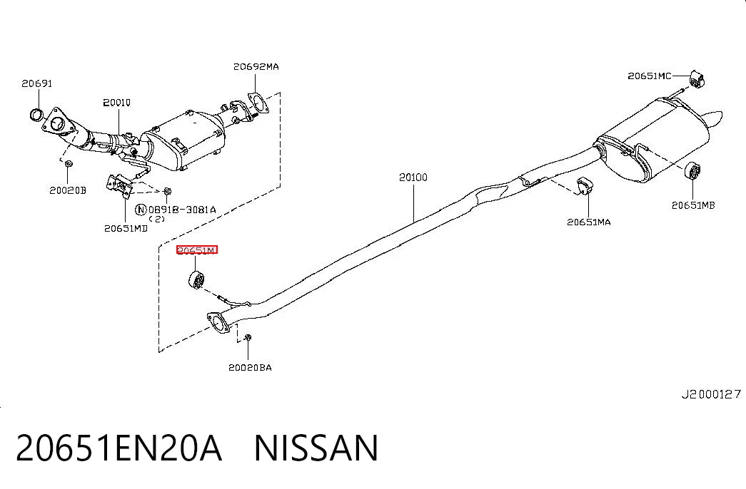 Подушка кріплення глушника Nissan Teana седан (J32) (2008 - 2013) ціна, від 5.66 USD