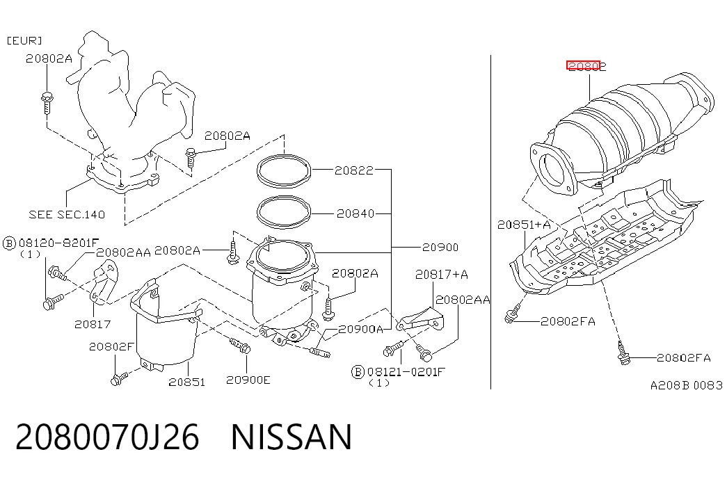 Купити Каталізатор Nissan Primera  P10