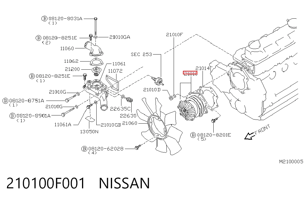 Купити Помпа Nissan Terrano I WD21