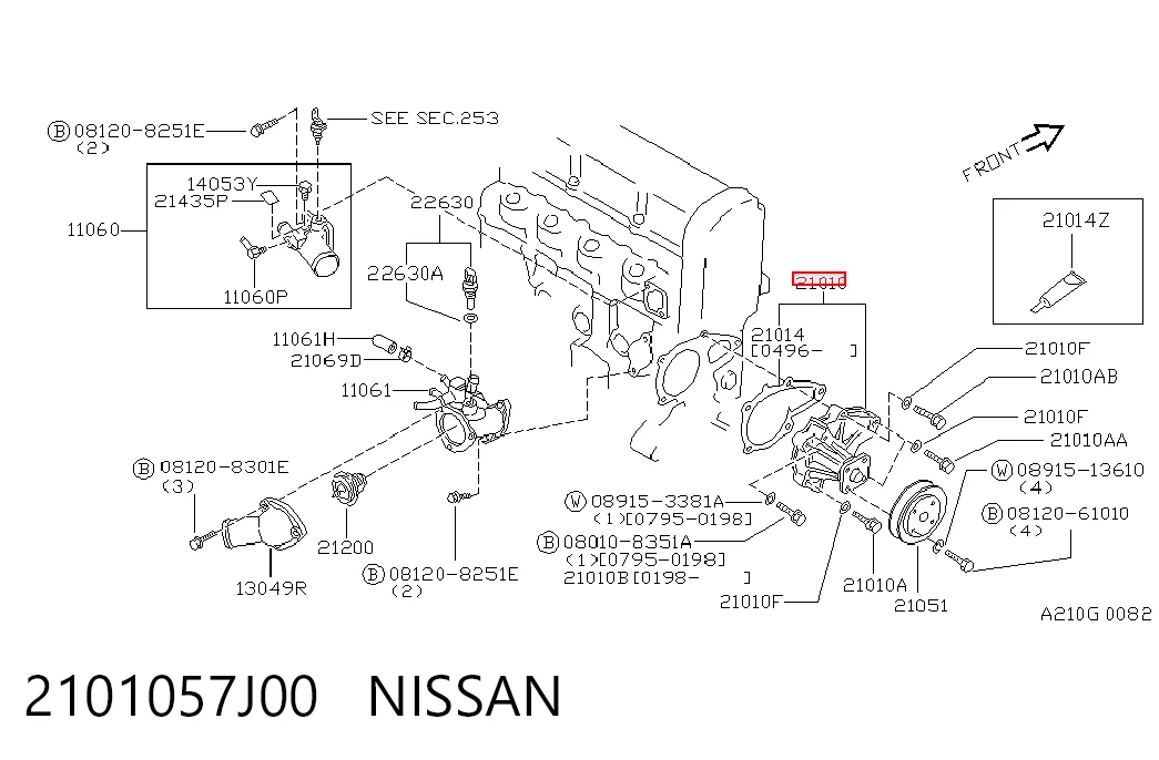 Водяний насос Mazda 1N0015010