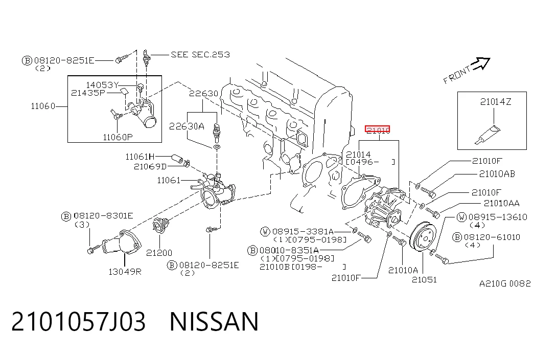 Купити 1N0015010 Mazda Насос охолоджуючої рідини