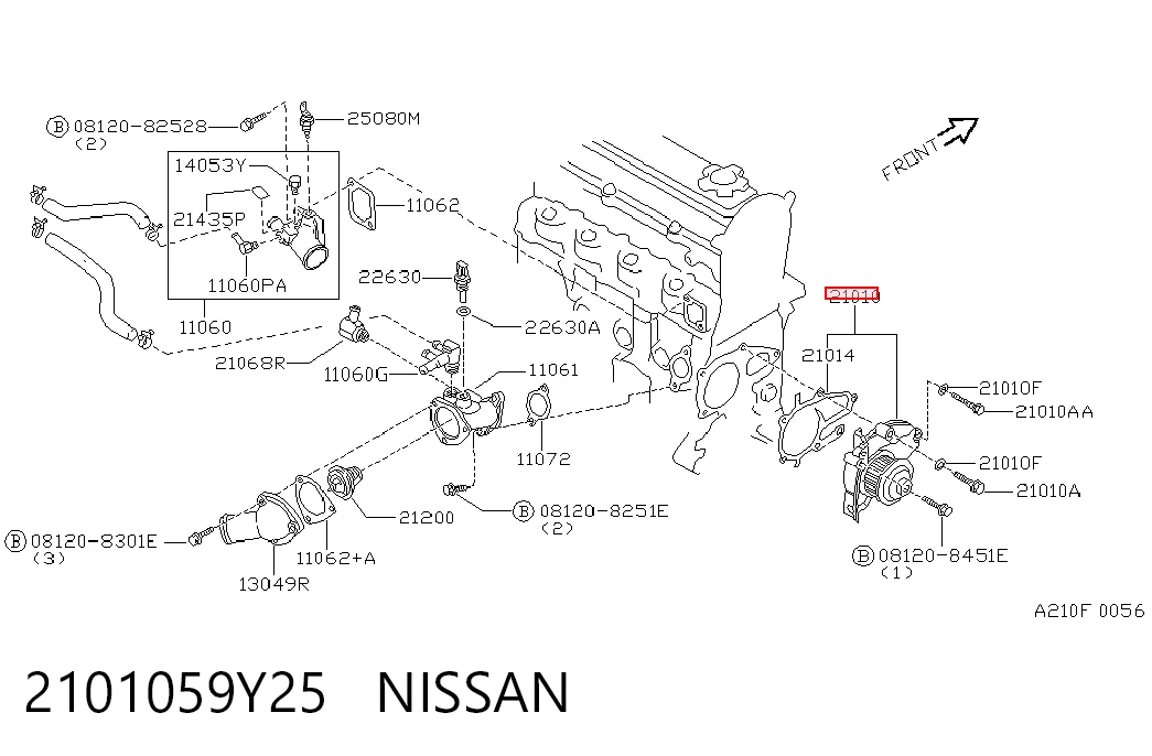 Помпа охолодження Mazda 1N0115010 ціна, від 22.81 USD