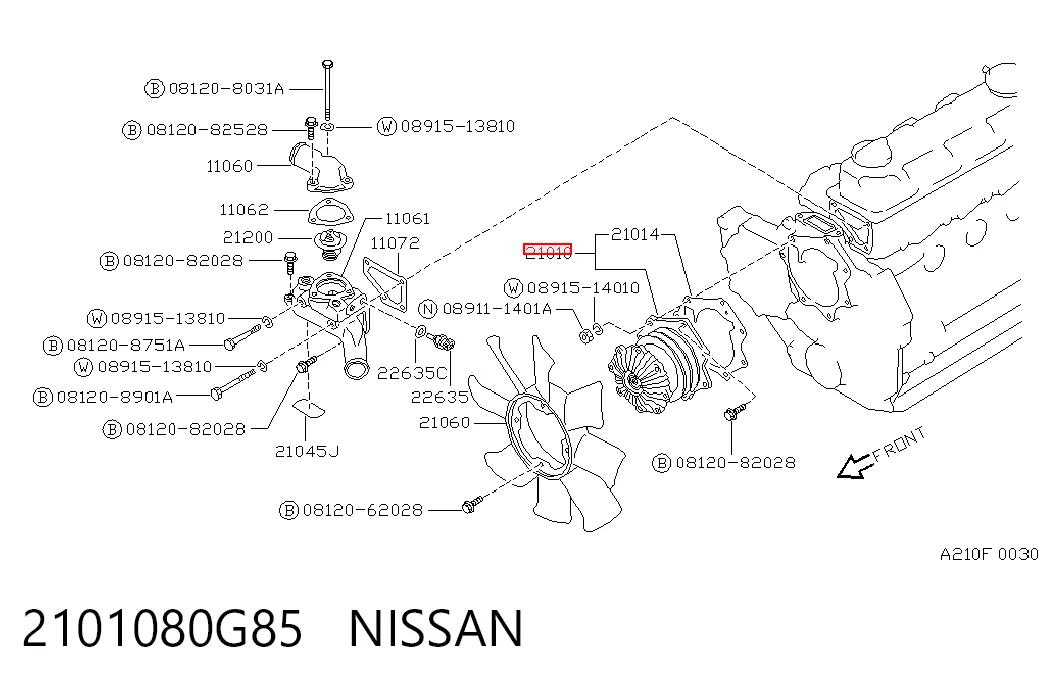  Помпа Nissan Terrano 1