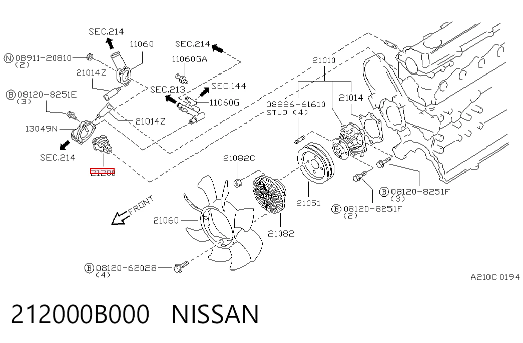 Купити Термостат Nissan Patrol  Y61