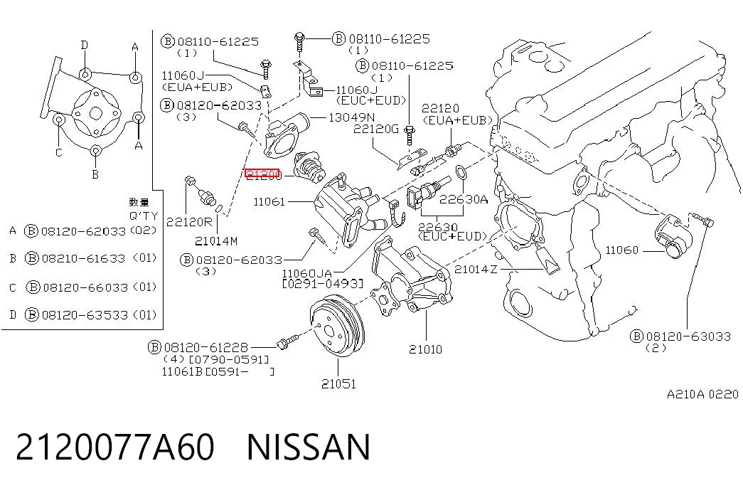  Термостат Nissan Sunny 3