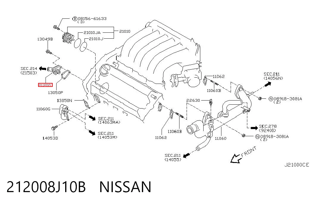 Термостат в зборі Nissan Murano 