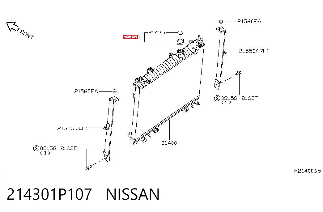 214301P107 Nissan/Infiniti Кришка / пробка радіатора