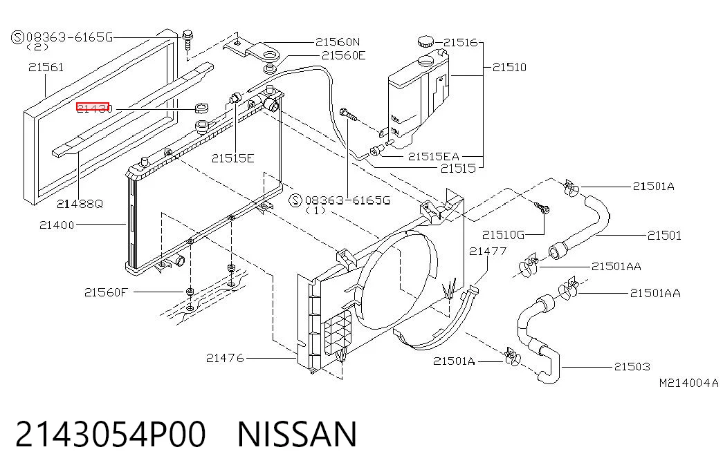 2143054P00 Nissan/Infiniti Кришка / пробка радіатора