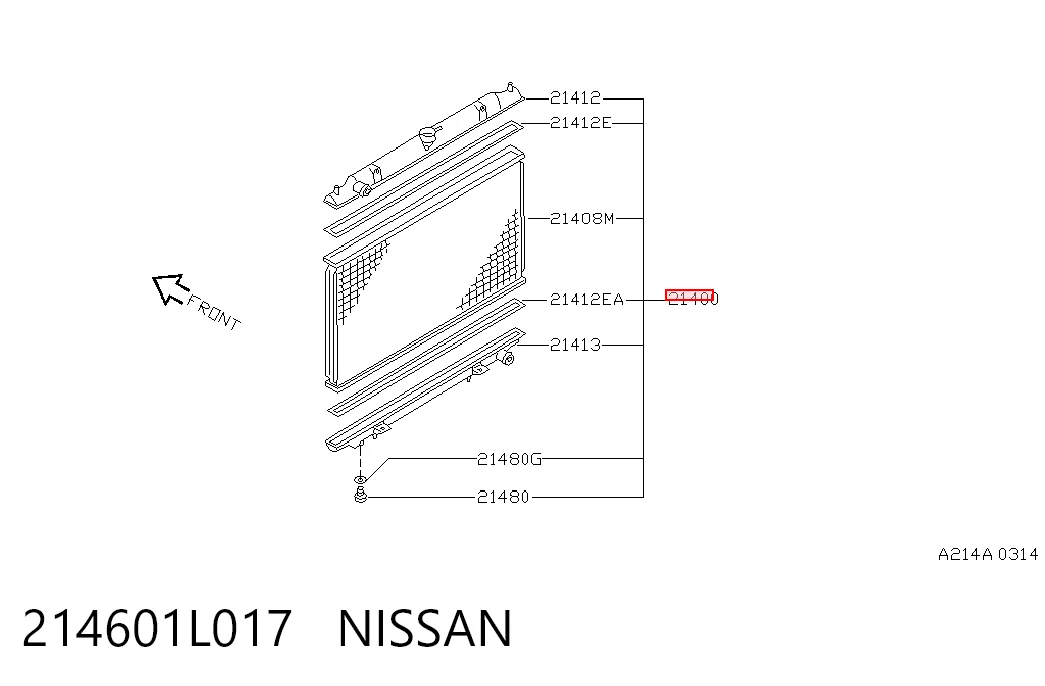 214601L017 Nissan/Infiniti Радіатор охолодження двигуна