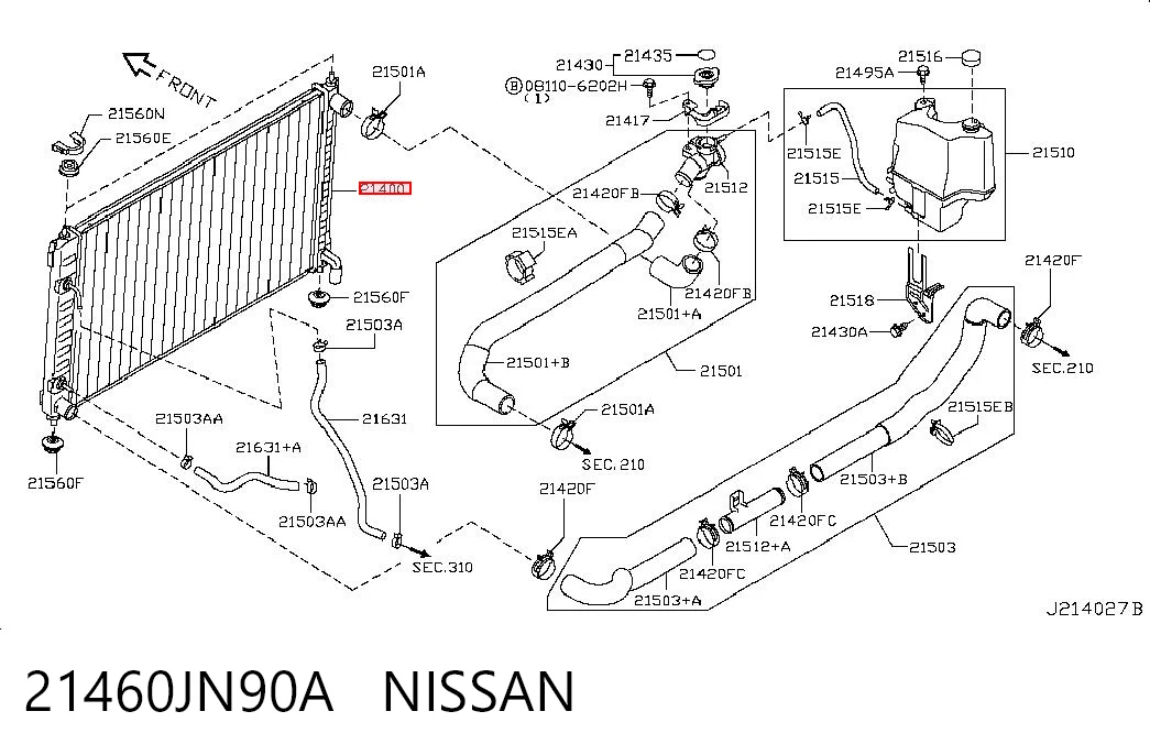 Купити Радіатор Nissan Teana  J32