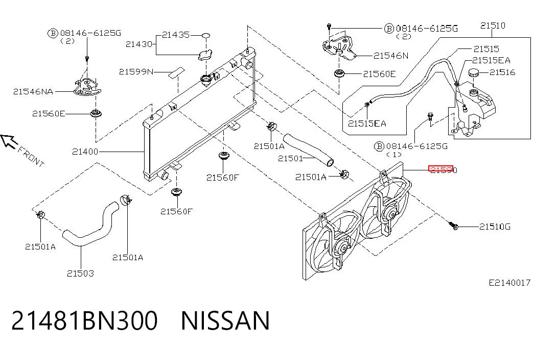 Вентилятор радіатора Nissan Almera II седан (N16) (2000 - 2006) ціна, від 38.05 USD