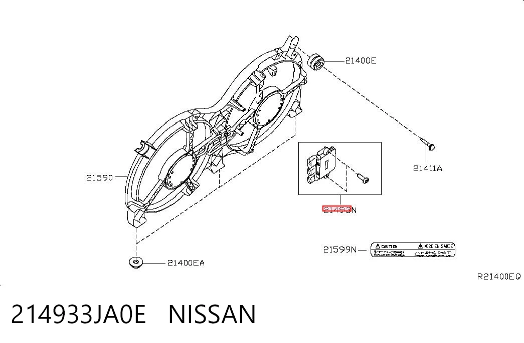 214933JA0E Nissan/Infiniti Регулятор оборотів вентилятора охолодження, блок управління