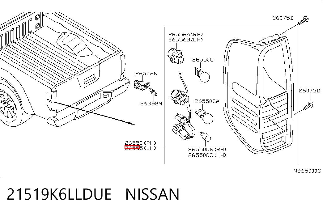  Лівий стоп Nissan Navara 
