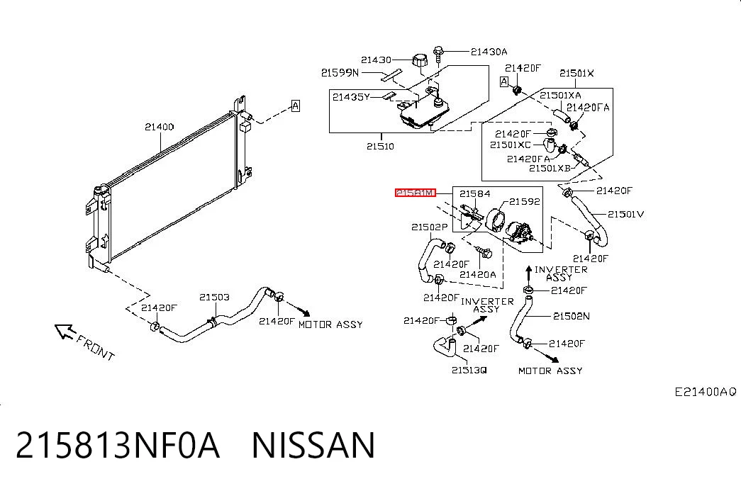 215813NF0A Nissan/Infiniti Насос охолодження