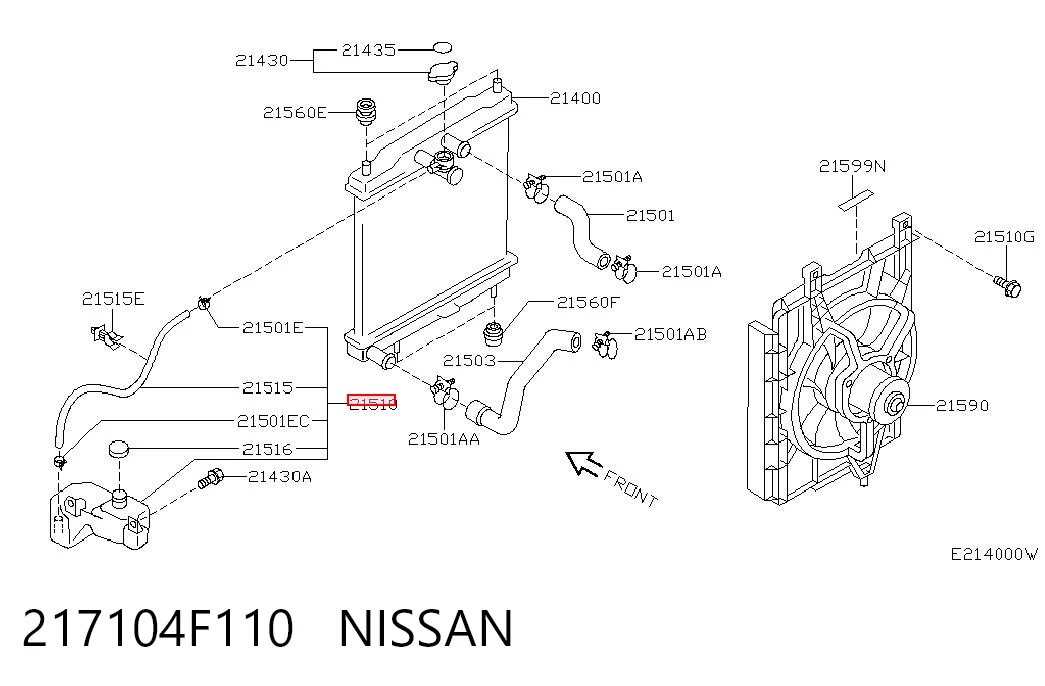 217104F110 Nissan/Infiniti Розширювальний бачок охолодження