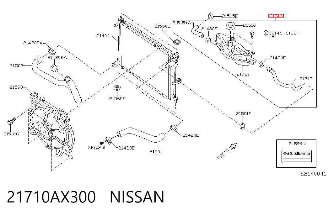  Бачок системи охолодження Nissan Note 