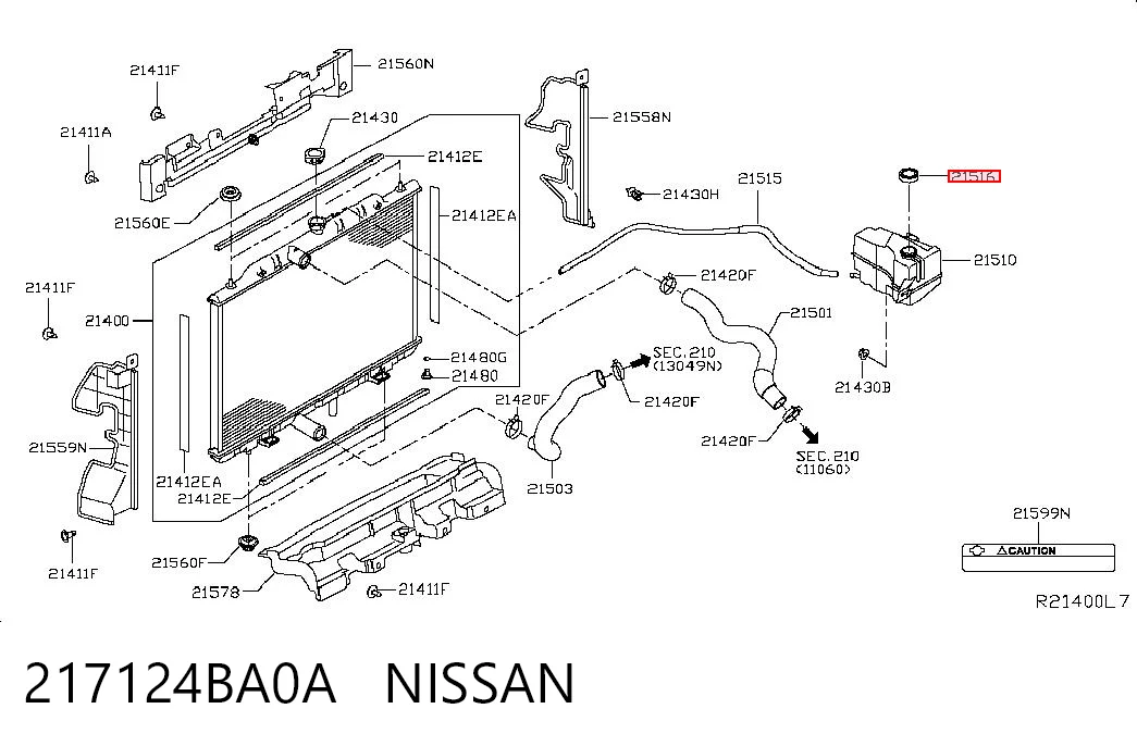 217124BA0A Nissan/Infiniti Кришка / пробка радіатора