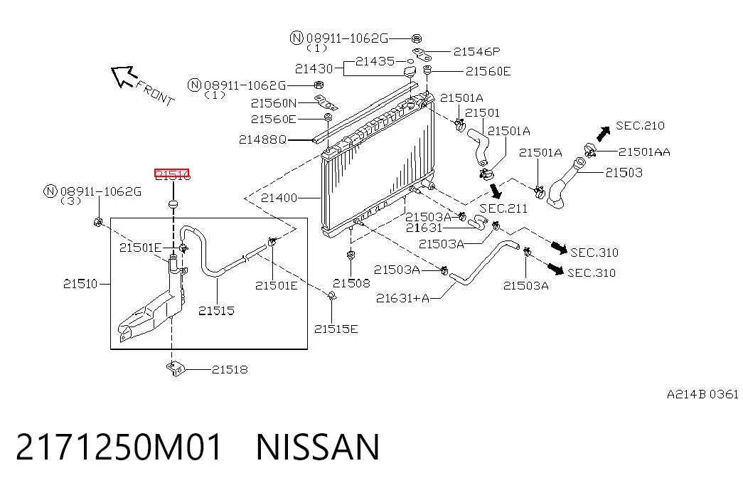 Кришка / пробка розширювального бачка Nissan Almera I хетчбек (N15) (1995 - 2000) ціна, від 2.53 USD