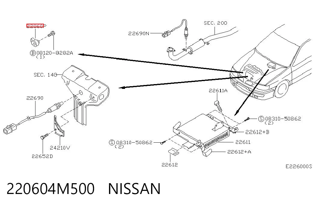 220604M500 Nissan/Infiniti Датчик детонації