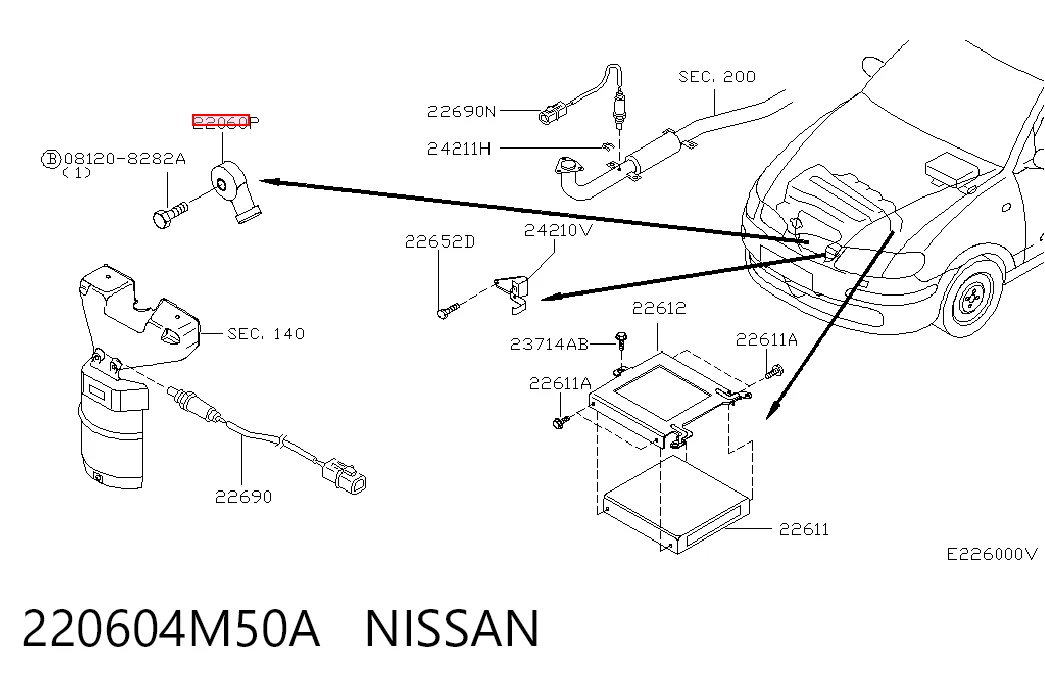 220604M50A Nissan/Infiniti Датчик детонації