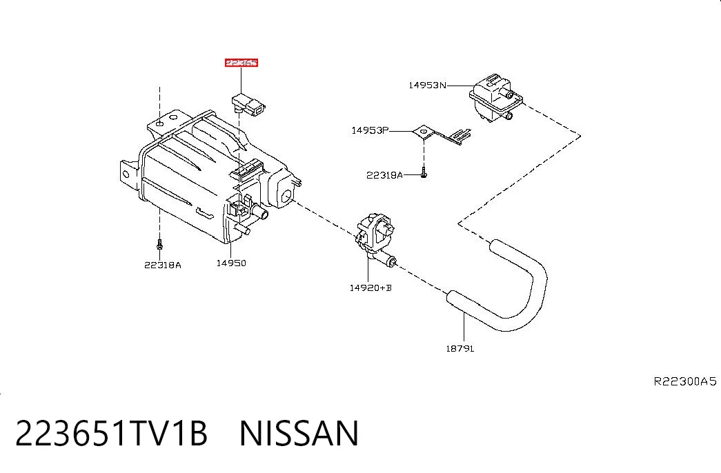 223651TV1B Nissan/Infiniti Датчик наддува