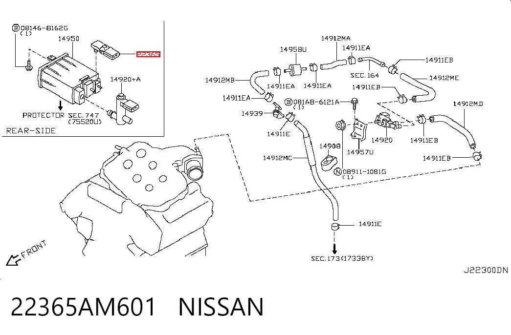 22365AM601 Nissan/Infiniti Датчик наддува